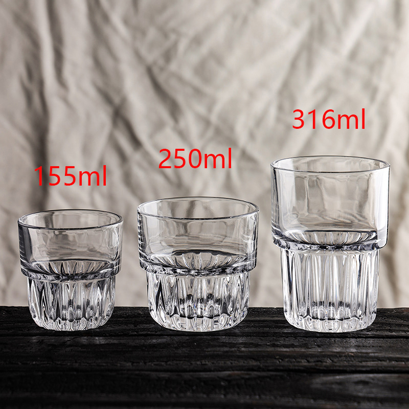 Coffee Tea For Me - 透明な耐熱コーヒーマグ,ミルクとジュースを飲むためのカップ,お茶,水,155ml, 250ml, 316ml