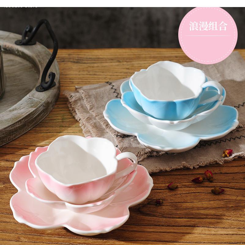 Coffee Tea English - ヨーロッパの高級陶磁器コーヒーカップ＆ディッシュセット、家族のロマンチックなアフタヌーンティー、イングリッシュチェリー3点セット