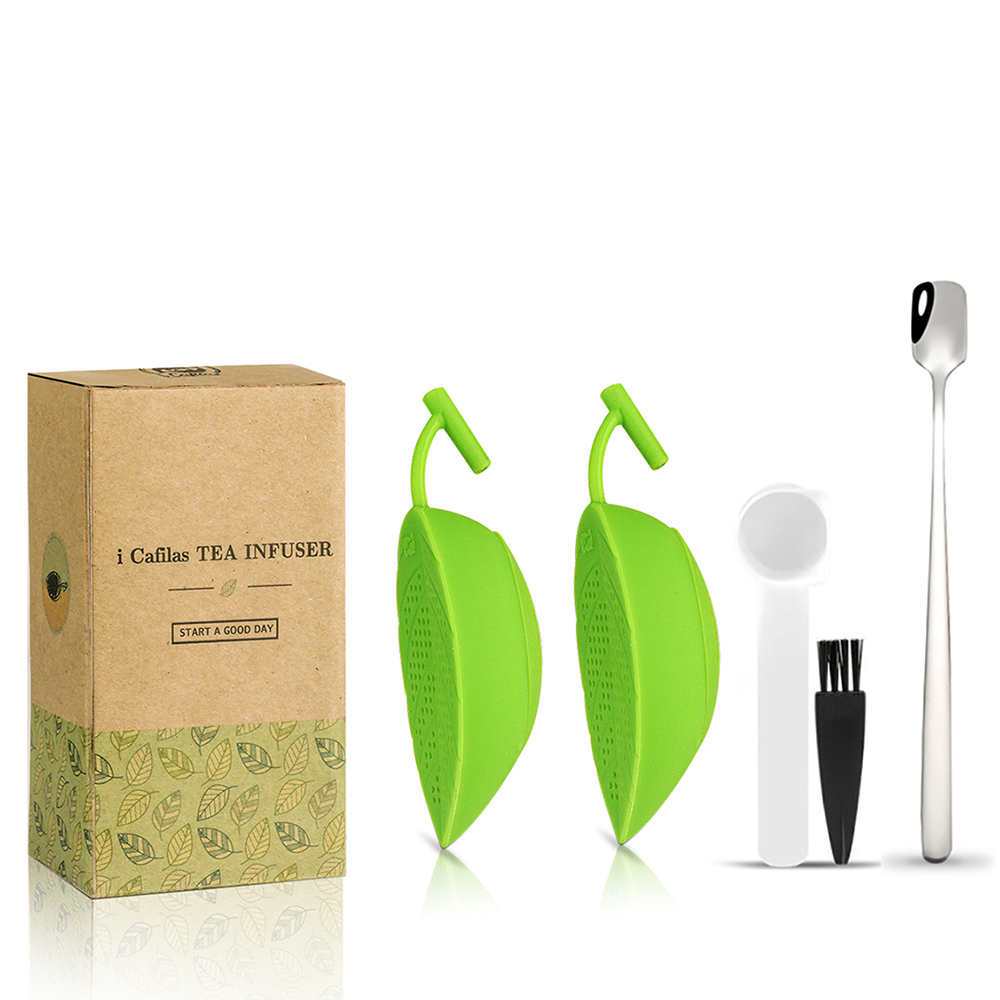 Coffee Tea And Leaf - シリコンティーフィルター,葉の形をした面白いマニキュアバッグ,再利用可能なコーヒーディフューザー,ティーフィルター,ツール