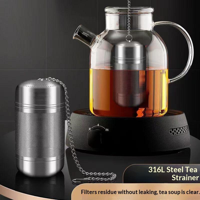Coffee Tea And Leaf - ステンレス製の細かいメッシュの茶こしボール、再利用可能なスパイス・コーヒーフィルター、茶葉用、家庭用茶器、キッチンアクセサリー