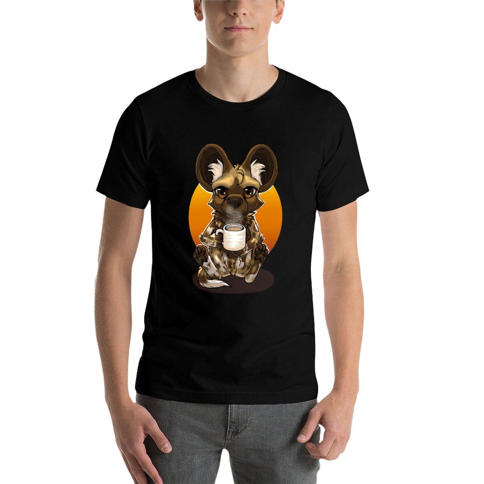 アフリカンワイルドドッグ ティーまたはコーヒー Tシャツ メ - Coffee Or Tea Please のレビューと価格
