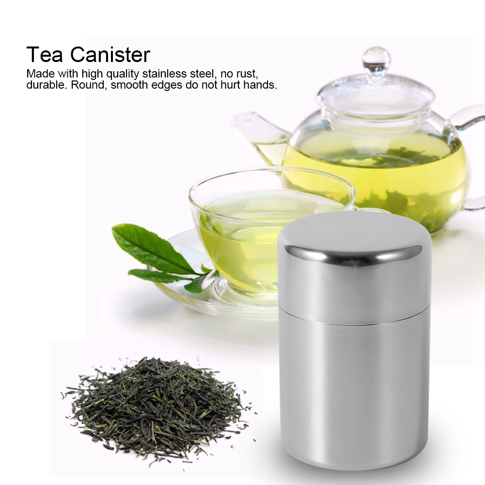 ステンレス製の茶筒、家庭用キッチンキャニスター、紅茶・コーヒ - Coffee Tea Sugar のレビューと価格
