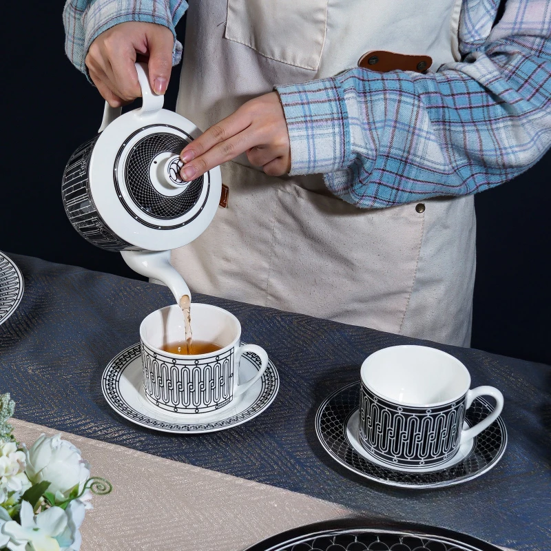 シンプルなヨーロピアンスタイルのティーセット、セラミックコー - Coffee Tea For Me のレビューと価格