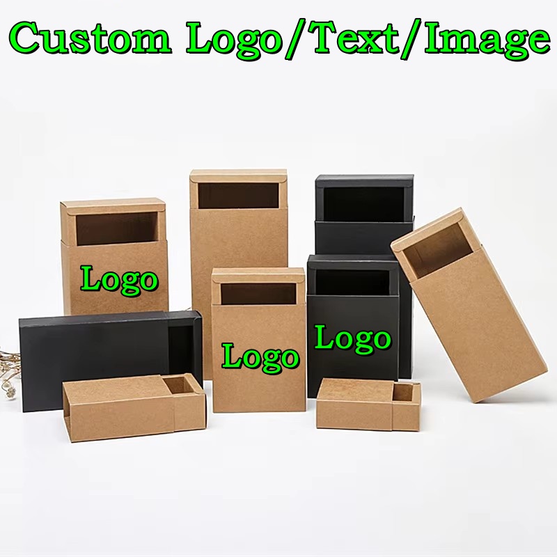 20個入り 350gsm 引き出し式クラフト黒紙折りたたみボ - Coffee Tea Logo のレビューと価格