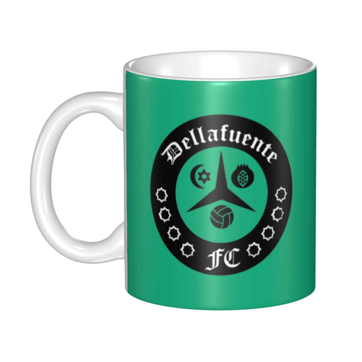 カスタマイズされたデラフェンテ FC ロゴ ゴティコ マグカ - Coffee Tea Logo のレビューと価格