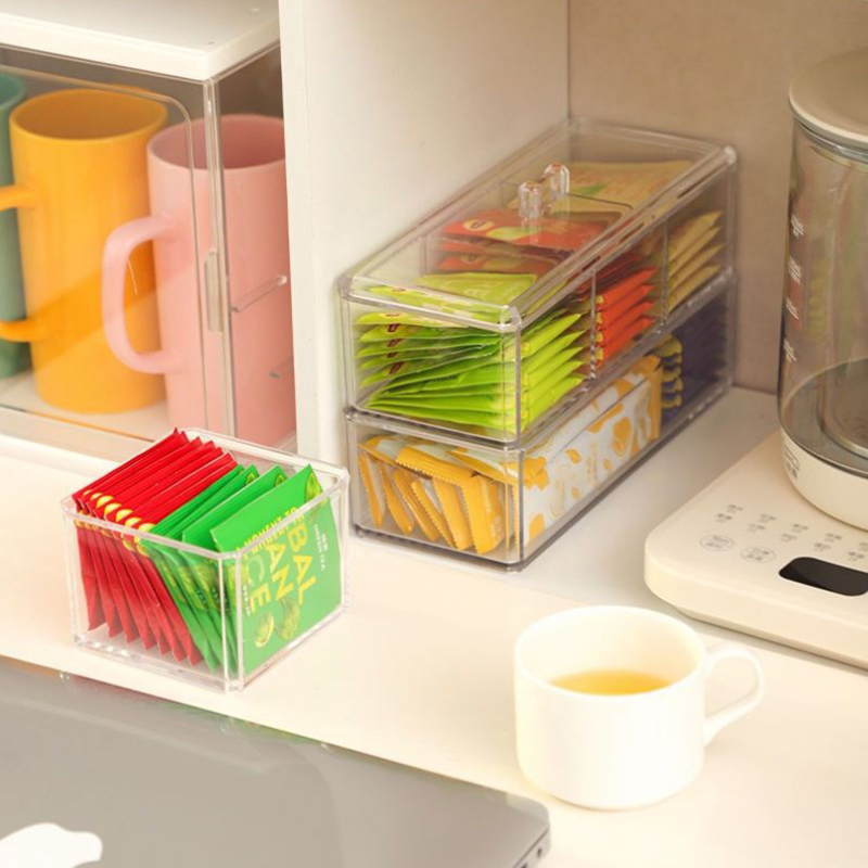 新しいティーバッグ収納ボックス、引き出し式コーヒーカプセル整 - Coffee Tea Sugar のレビューと価格