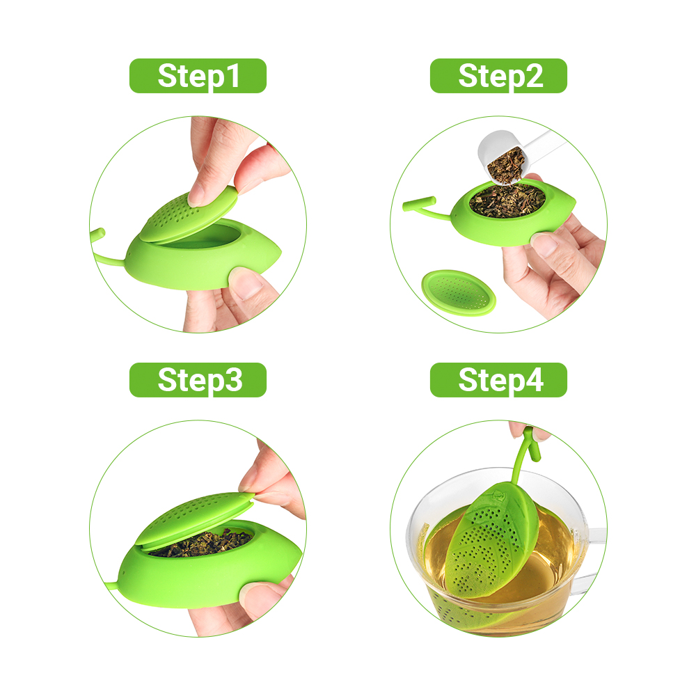 シリコンティーフィルター,葉の形をした面白いマニキュアバッグ - Coffee Tea And Leaf のレビューと価格